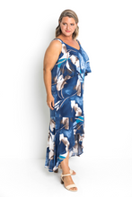 Load image into Gallery viewer, On The Sand Dress - Blue Leaves
